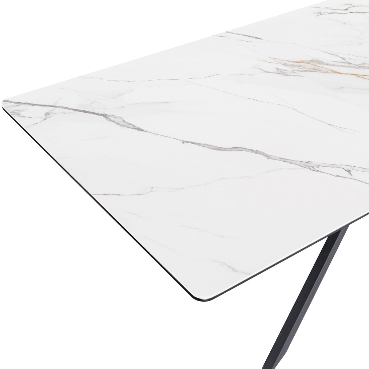 Table à manger extensible 6/8 couverts en céramique effet Marbre - SIVAS