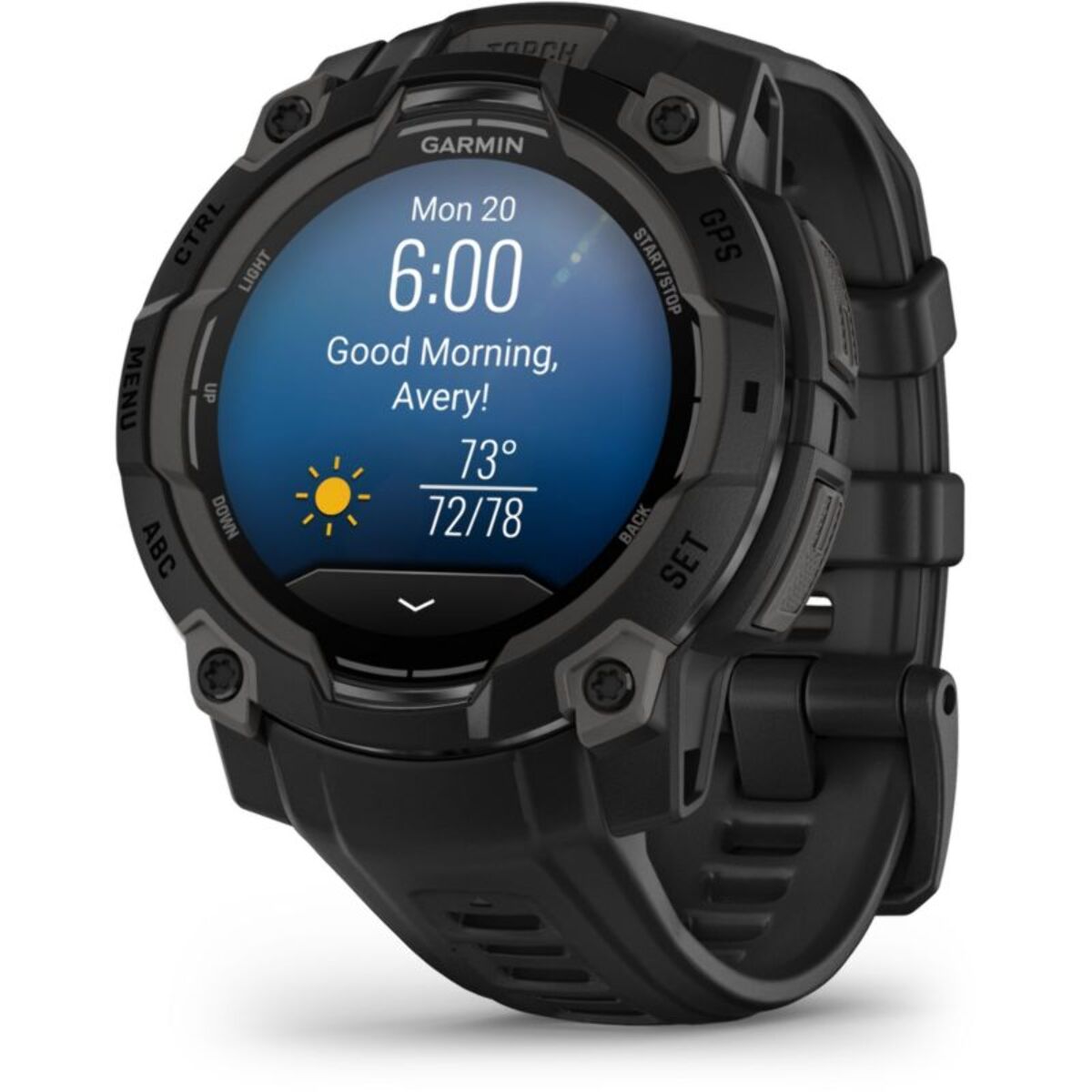 Montre sport GARMIN Instinct3 Amoled 45mm Noir Bracelet noir