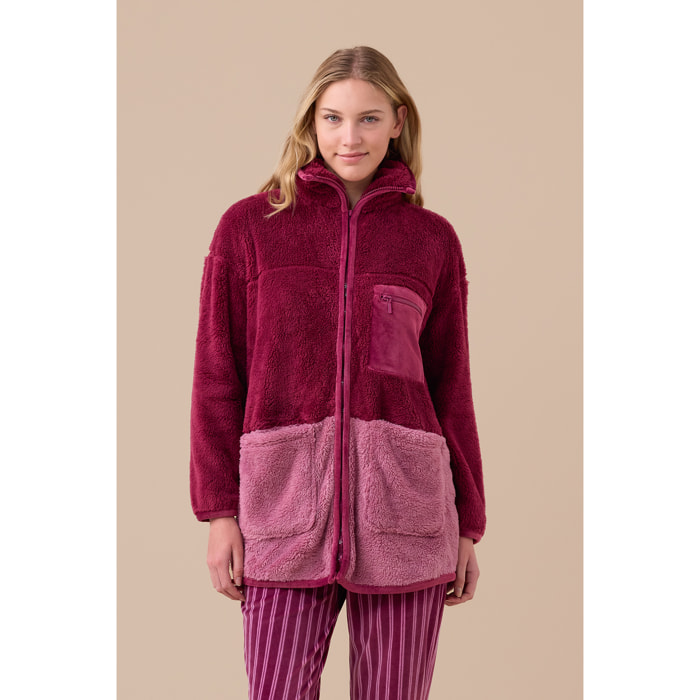 Vestaglia donna invernale in eco pelliccia articolo unita. Noidinotte