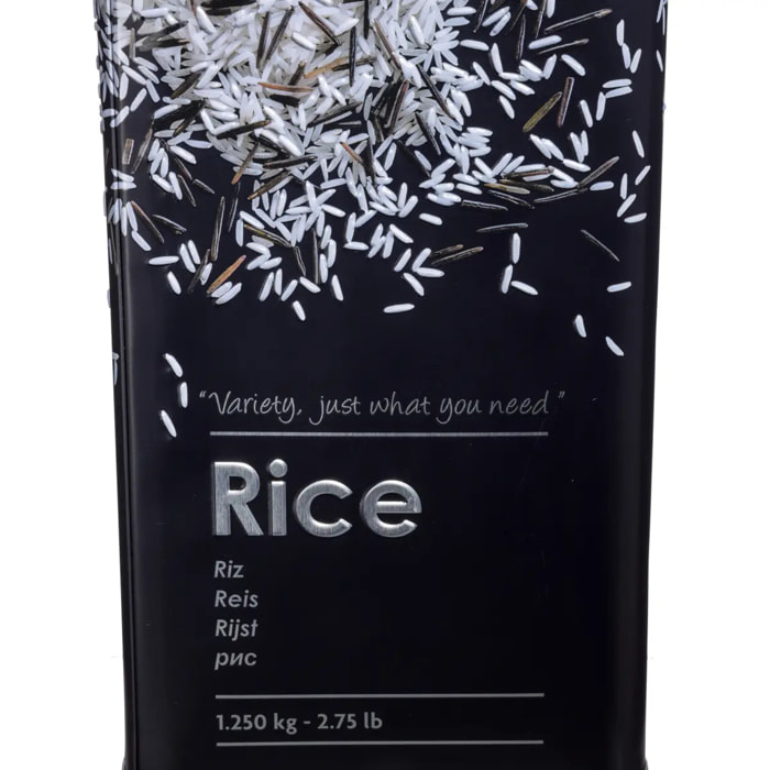 Boîte à riz en métal "Black Edition" noir