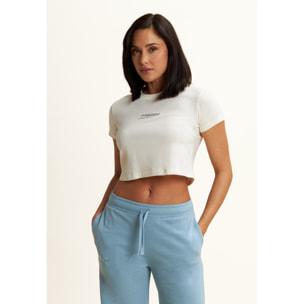 T-shirt cropped slim fit in jersey leggero