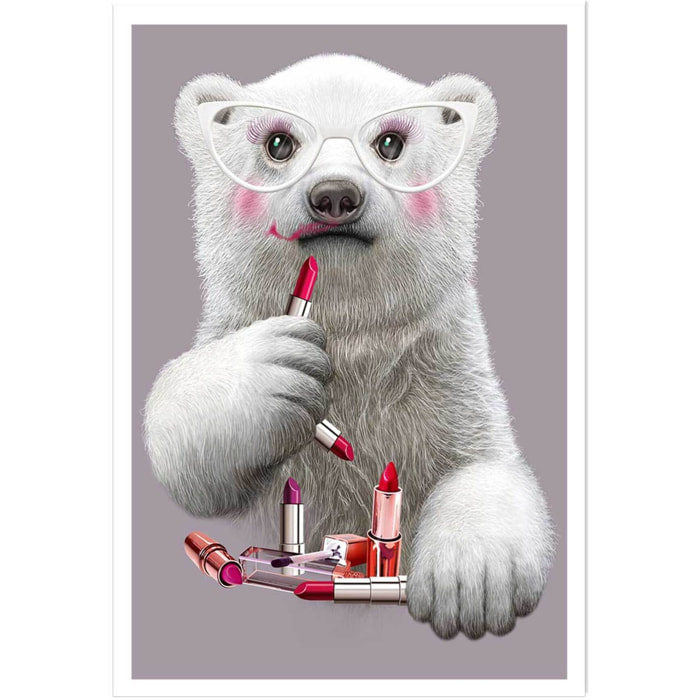 Affiche enfant rouge à lèvres paula  Affiche seule