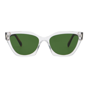 Gafas de sol OCEAN PETRA - Frente blanco transparente y patillas care / Verde