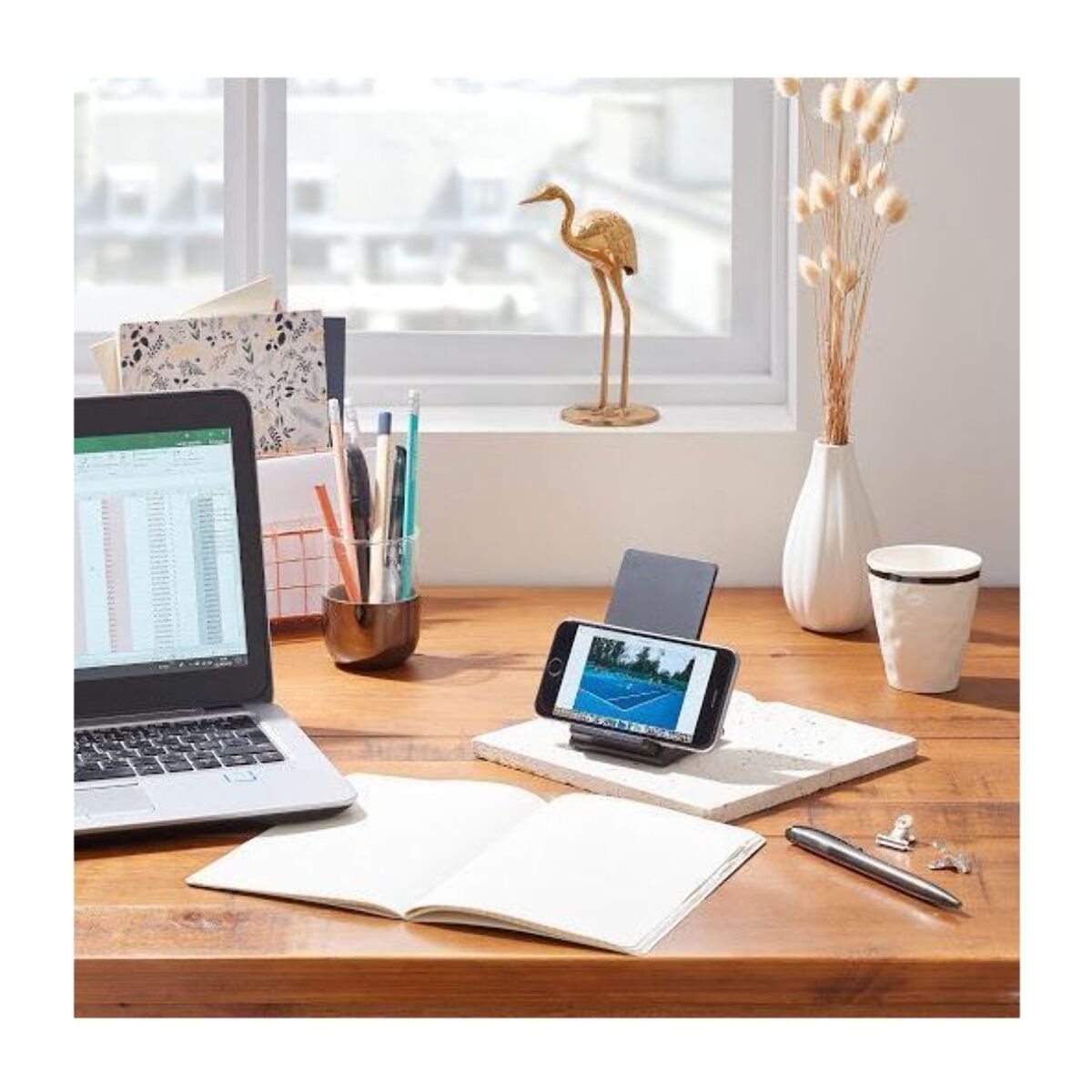 Chargeur induction ESSENTIELB sans fil 10W Noir Stand