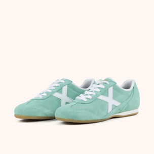 Zapatilla urbana de ante verde agua con diseño contemporáneo MUNICH DRIFT 09