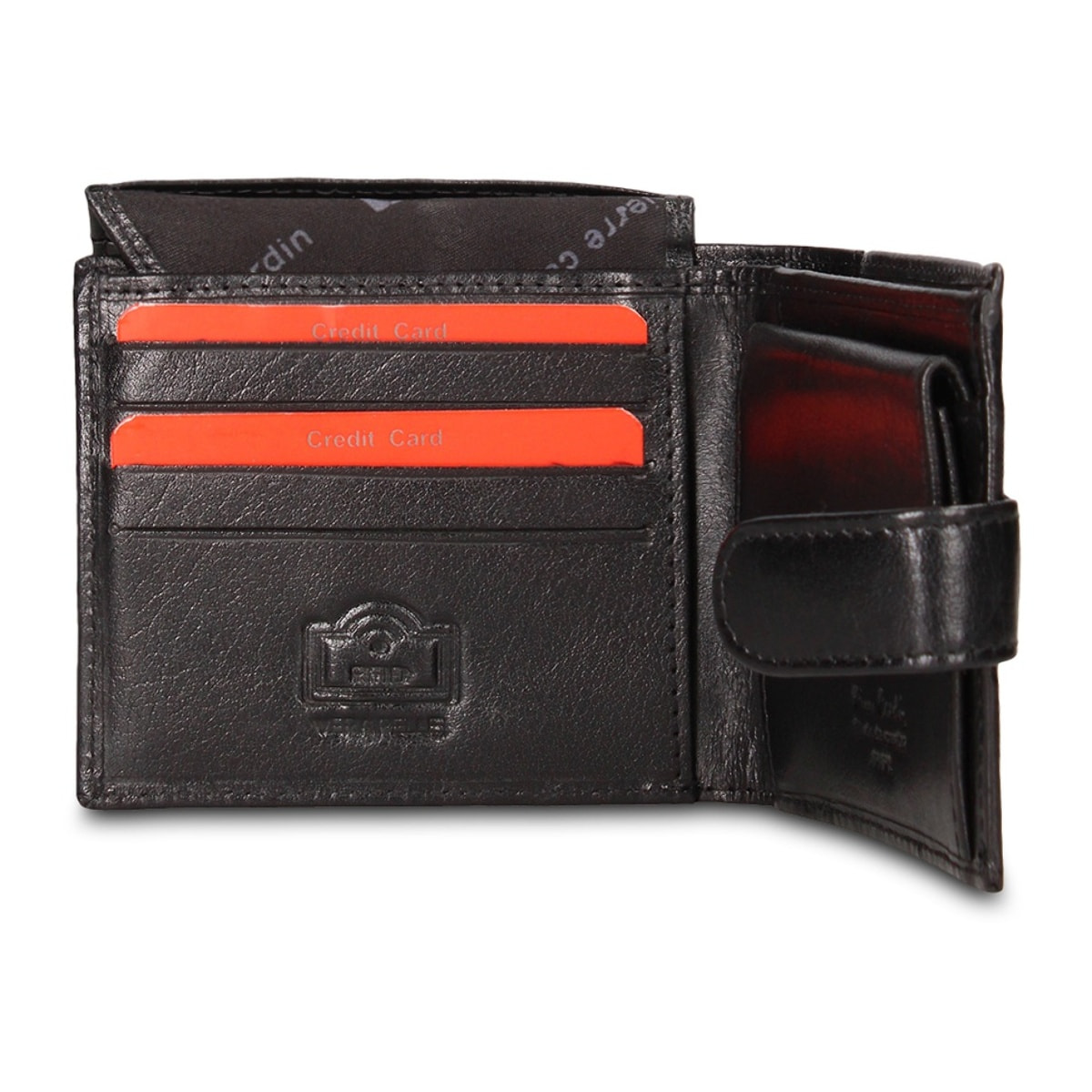 Portafoglio uomo in vera pelle - Modello Corvus Nova - Casual - 11.0 x 9.5 x 2.0 cm