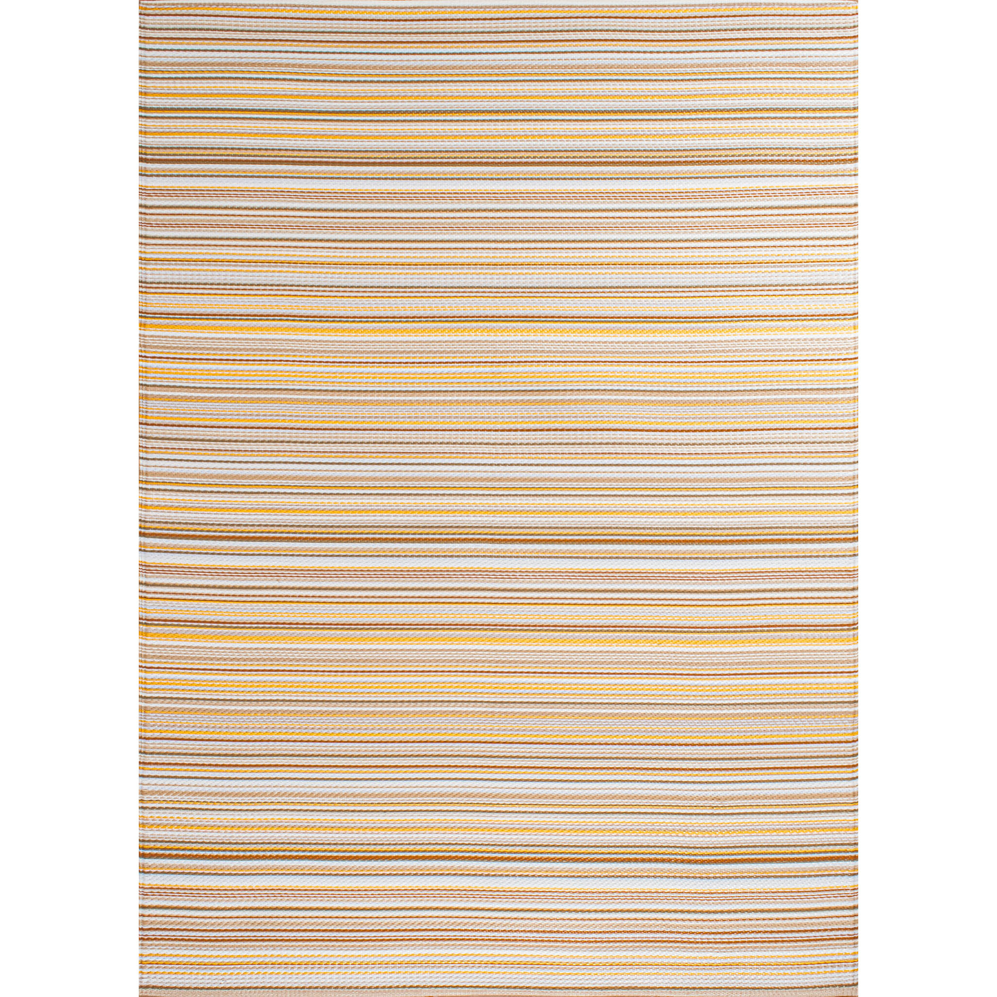 CAPRI - Tapis d'extérieur à motif rayure dégradée - Beige