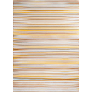 CAPRI - Tapis d'extérieur à motif rayure dégradée - Beige