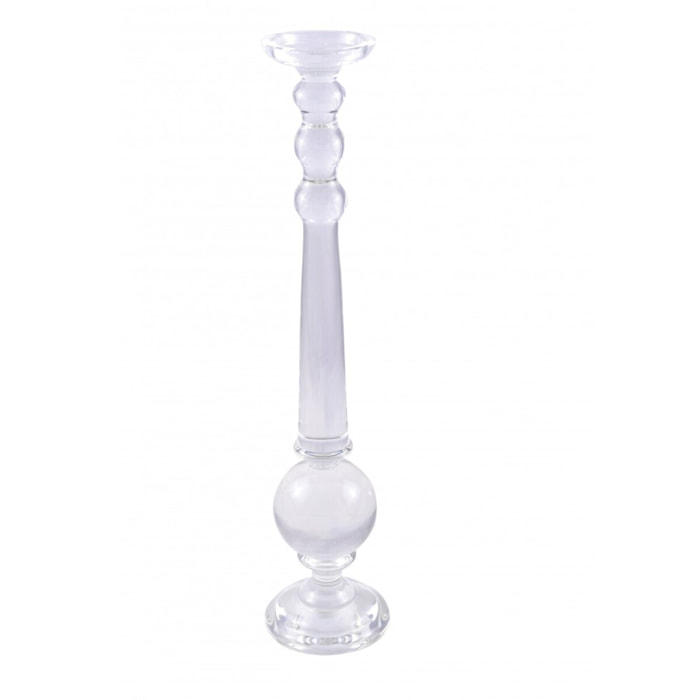 BOUGEOIR VERRE ARRONDI H.60CM