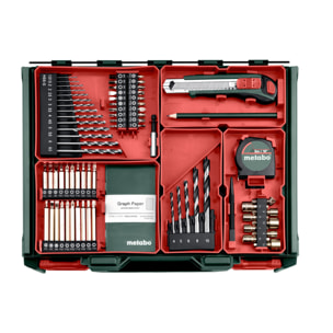 Perceuse-visseuse sans fil - BS 18 L Set - METABO - avec 2 batteries 18V2.0Ah - chargeur - coffret et accessoires - 614051710