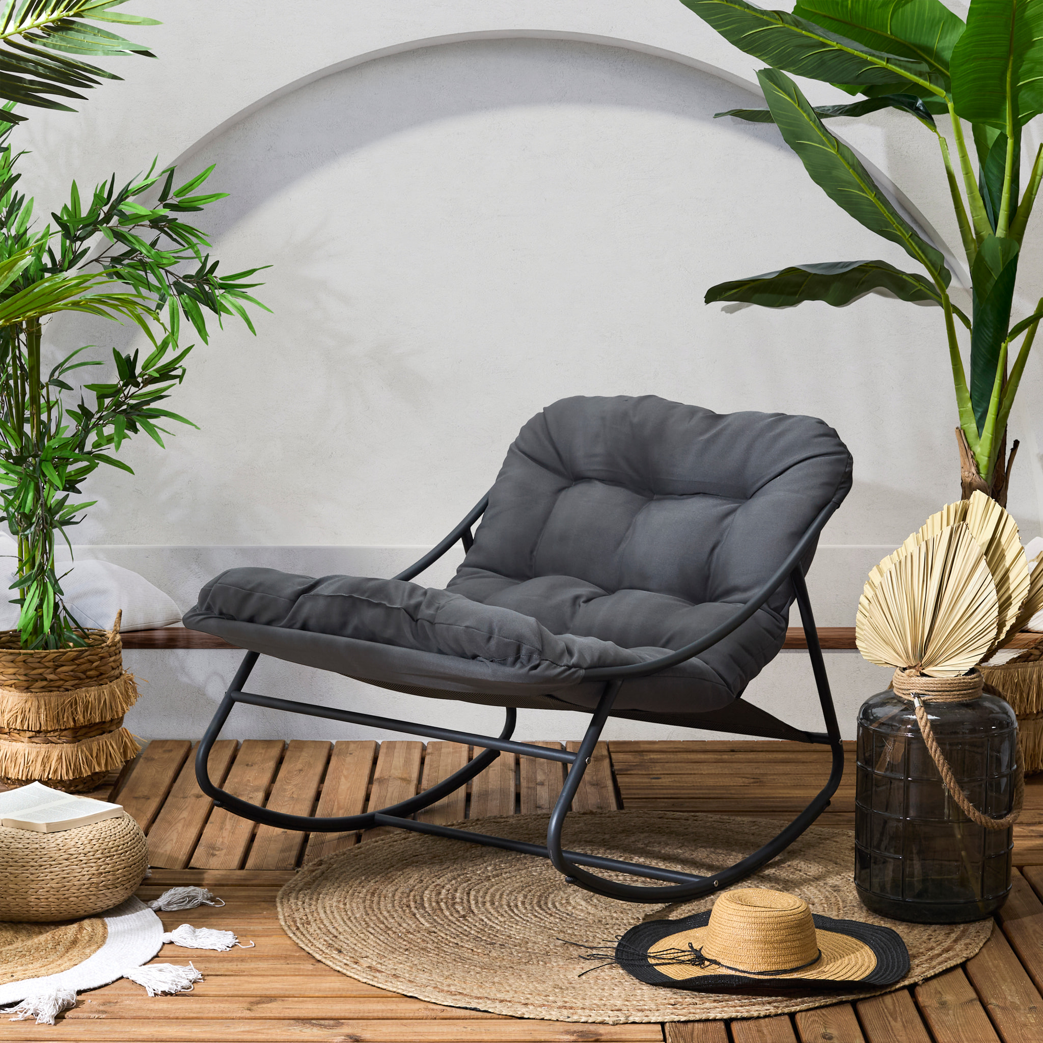 Fauteuil A Bascule Tenerife Beige