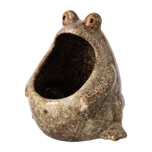 J-Line Cache-Pot Grenouille - grès beige - small