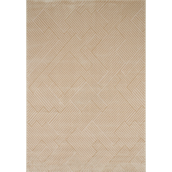 BIANCA - Tapis intérieur poils en relief beige