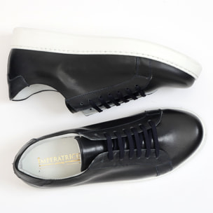 Sneakers stringate in pelle di vitello Blu