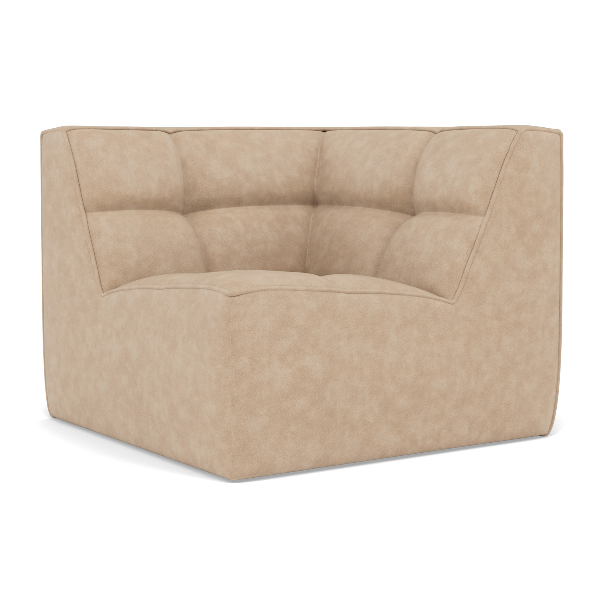 Alya - module d'angle en simili - Beige