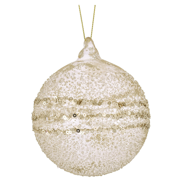 Sfera con paillettes - Pezzi 12 - ORO - Bianchi Dino SpA
