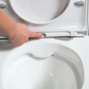 Duofix pack WC bâti + WC suspendu sans bride Swiss Aqua Technologies avec abattant SoftClose + plaque (GEBSTBRWR05MAN-FR)
