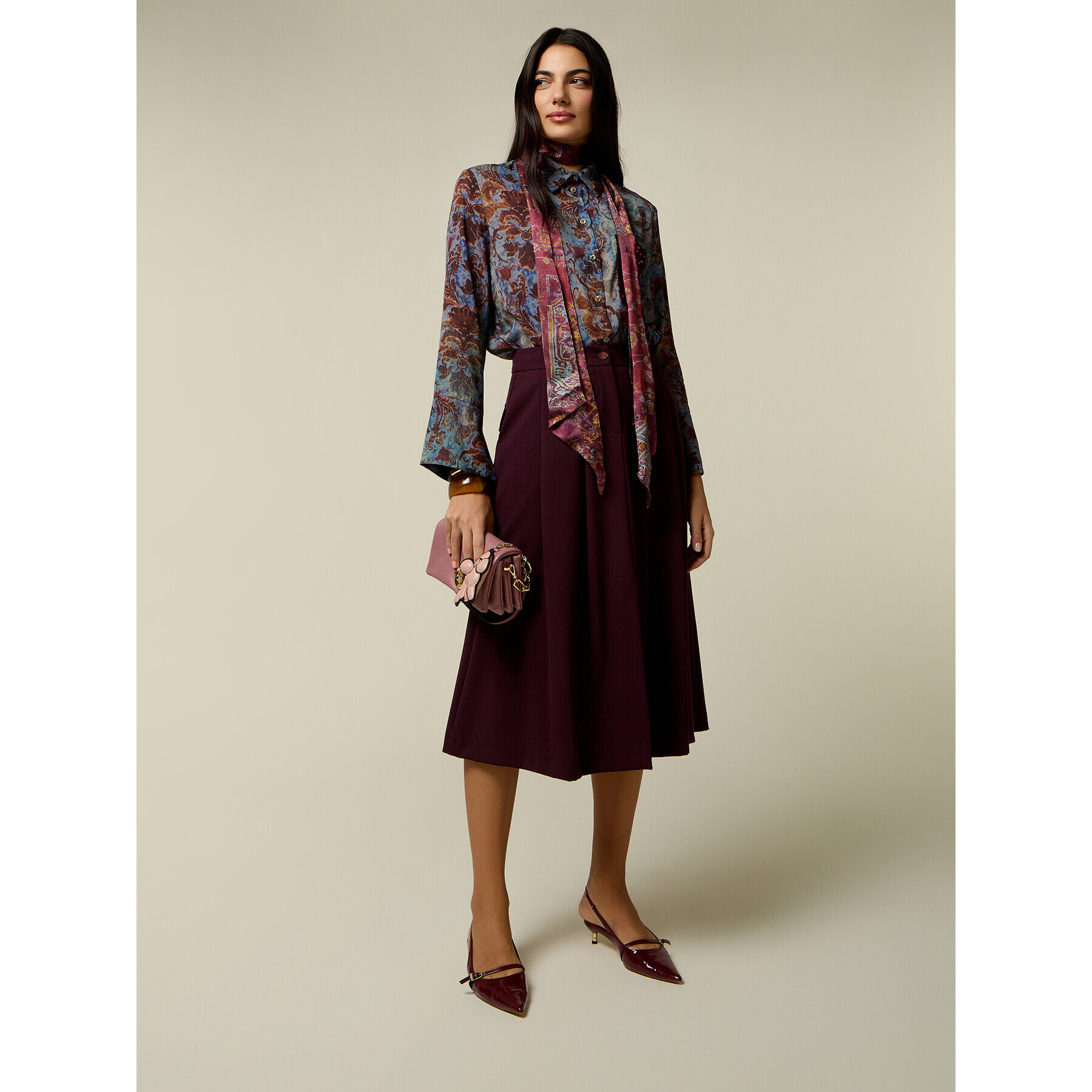 Oltre - Gonna pantalone - Bordeaux