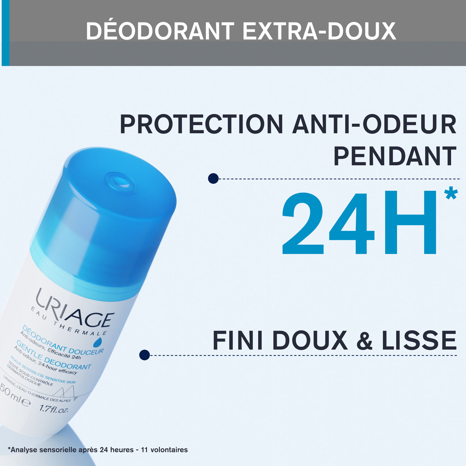 Déodorant Douceur - Anti-Odeurs, Efficacité 24h 50 ml
