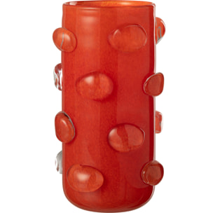 J-Line vase Aruna - verre - rouge - large - 32.5 cm hoog
