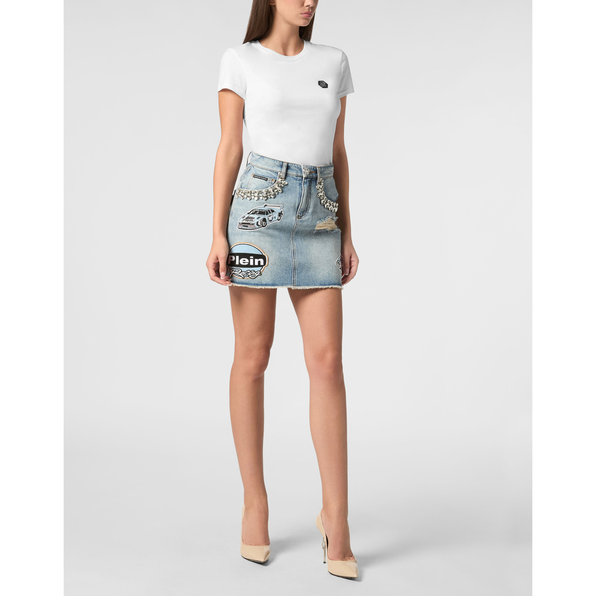 PHILIPP PLEIN Mini Skirt RACING