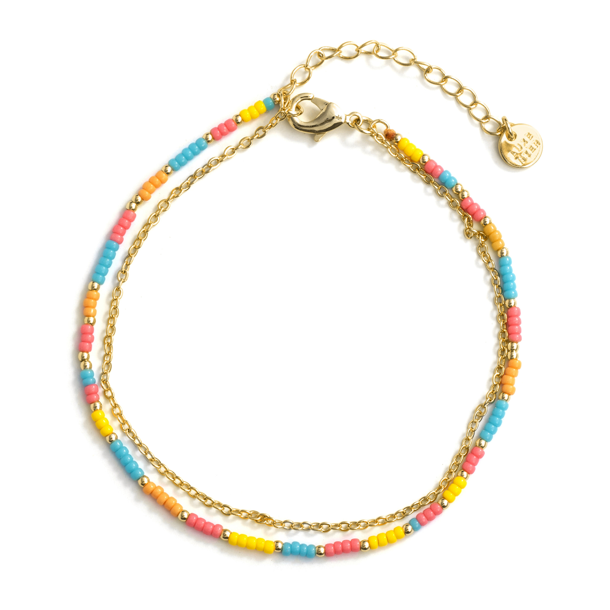 Tobillera Zasau acabado oro amarillo 18k