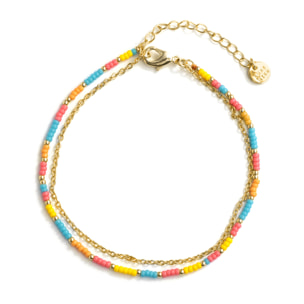 Tobillera Zasau acabado oro amarillo 18k
