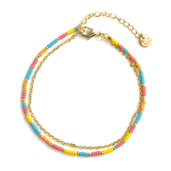 Tobillera Zasau acabado oro amarillo 18k