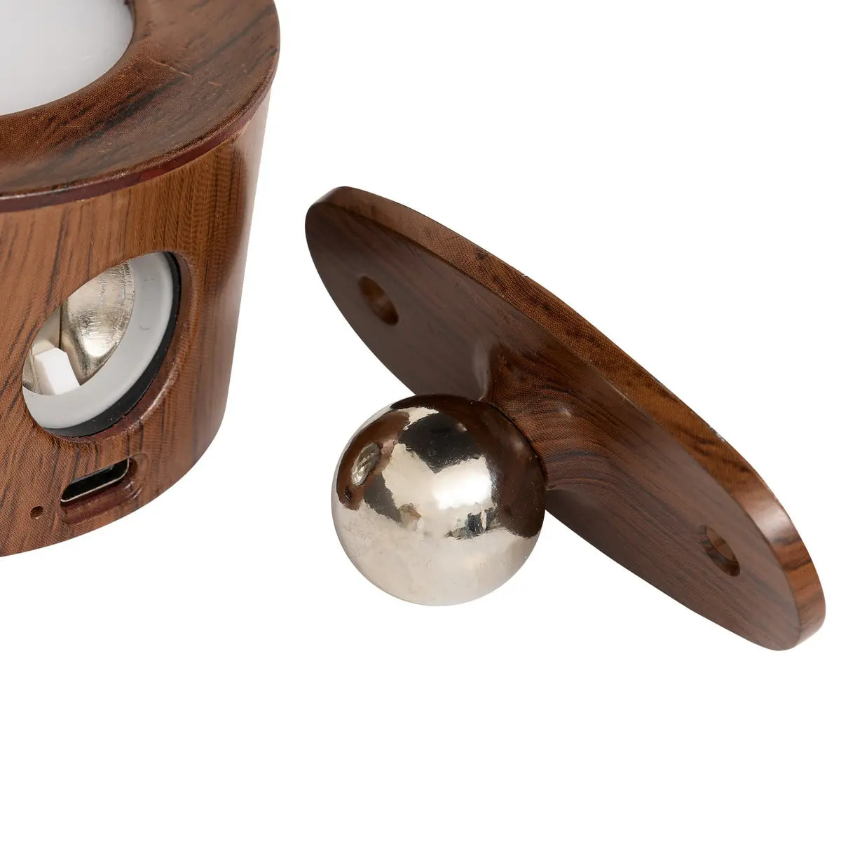 Lampe LED amovible à batterie marron