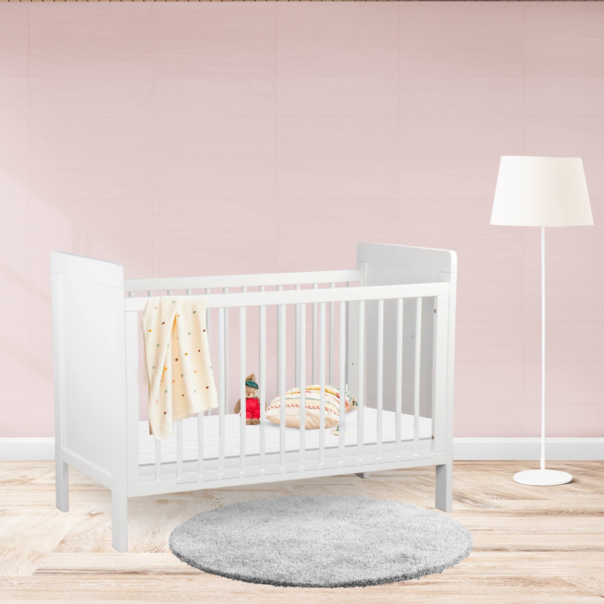 Cuna 'pauline' con 3 posiciones de altura de cama blanco - WellHome Kids