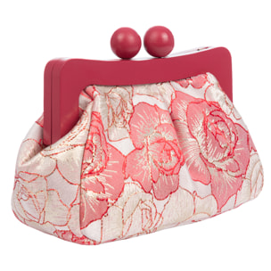 Bormida Bolso bandolera Mujer. Fabricado en madera y tela con diseños florales.