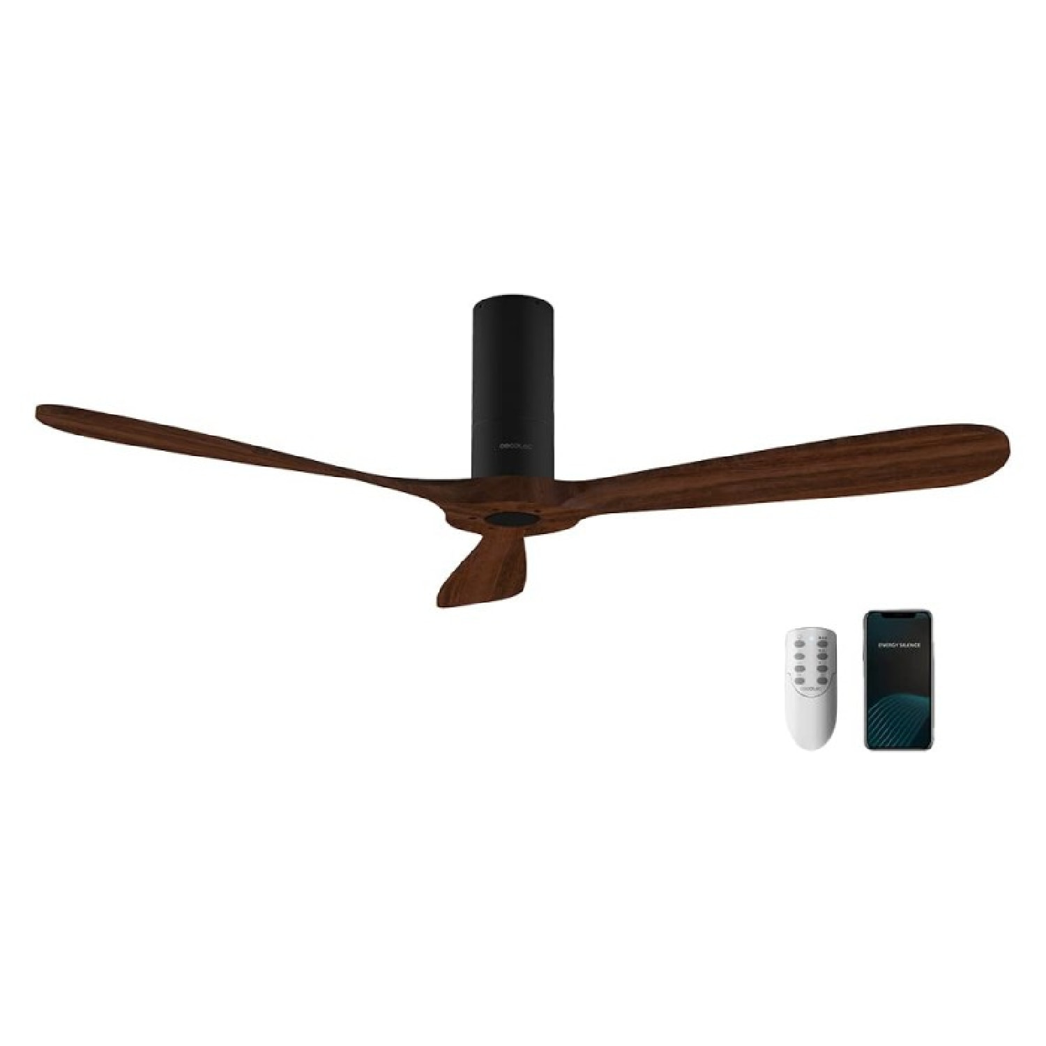 Ventilador de Techo con Mando a Distancia y Wifi EnergySilence Aero 5500 Black A