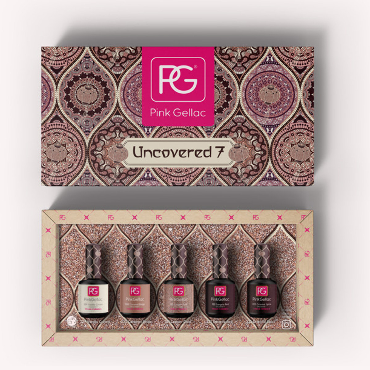 Set vernis semi-permanent - Uncovered7 - 5x 15 ml