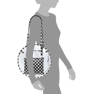 IRIA QUINTANA Borsa a Spalla da Donna Asti. Materiale PVC PU Pelle Sintetica Stampata 42x14x32 Cm. Colore: scacchiera