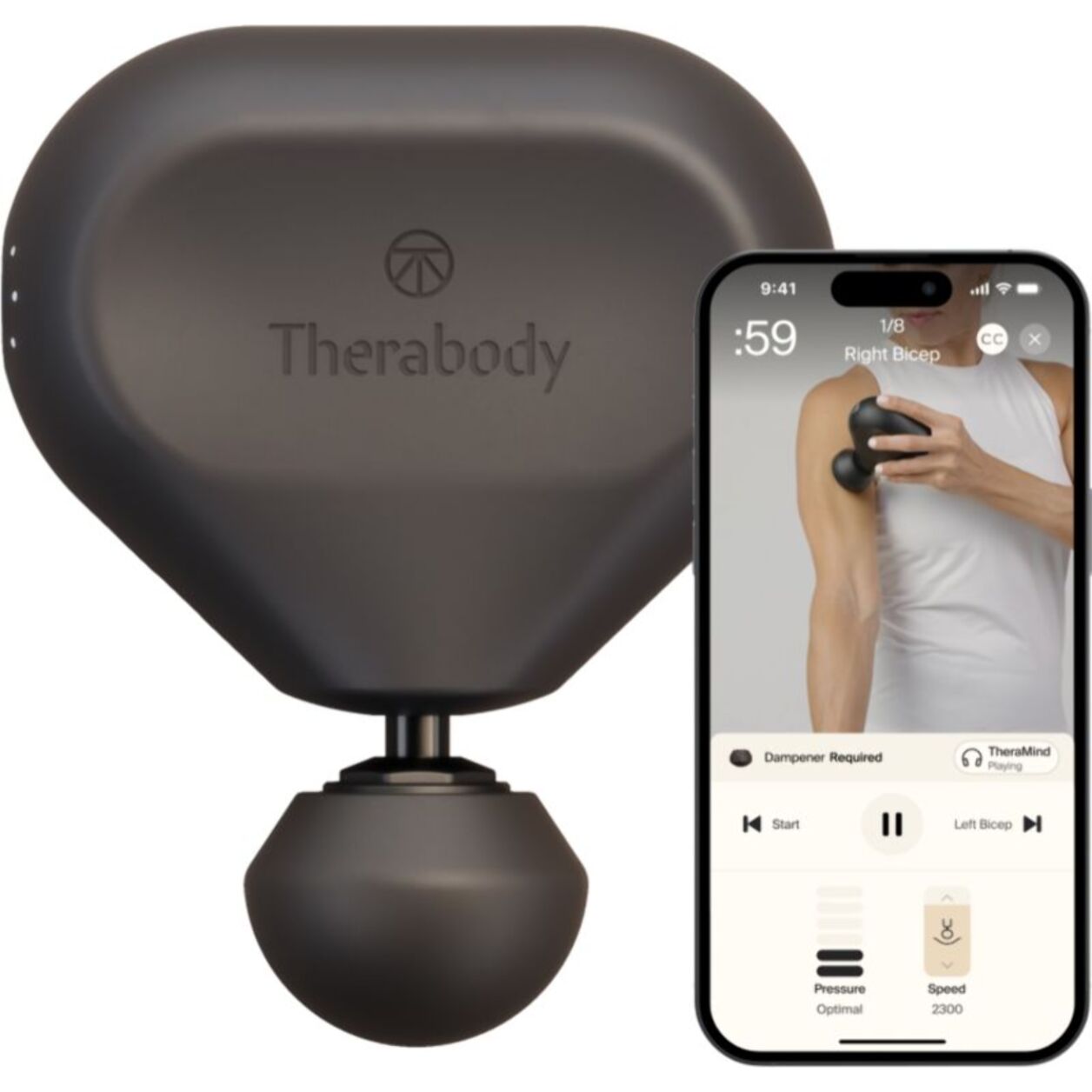 Pistolet de massage THERABODY Mini 3.0 Noir