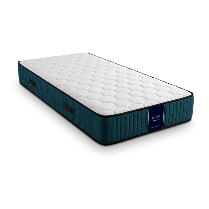Ensemble Rivoli 1 place | Matelas Memoire de forme avec sommier en bois
