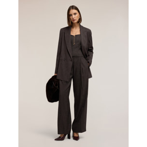 Motivi - Pantaloni palazzo in tinto filo - Grigio