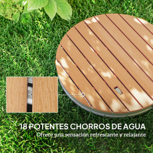 Kit de Ducha de Jardín Portátil Ducha Exterior de Suelo Altura Ajustable hasta 4 m Estructura de Aluminio Resistente al Agua a los Rayos UV y a Las Heladas para Camping Piscina Playa