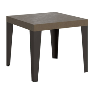 Tavolo allungabile 90x90/246 cm Flame tortora gambe antracite
