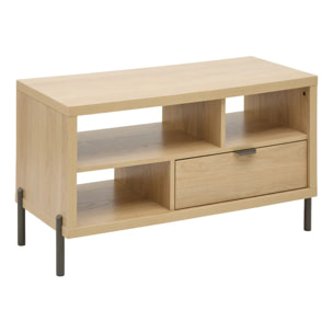 Table basse Alvo rectangulaire 39,5x92,5cm beige