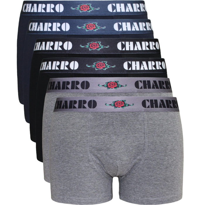 6 Boxer Uomo CHARRO, 3B-KRONOS Colore Assortito