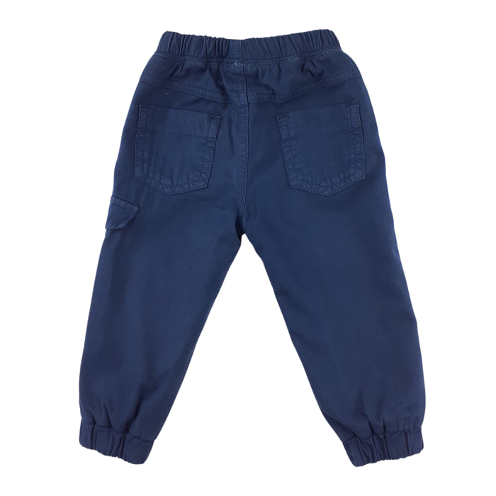 PANTALONE VELLUTO FODERATO BLU