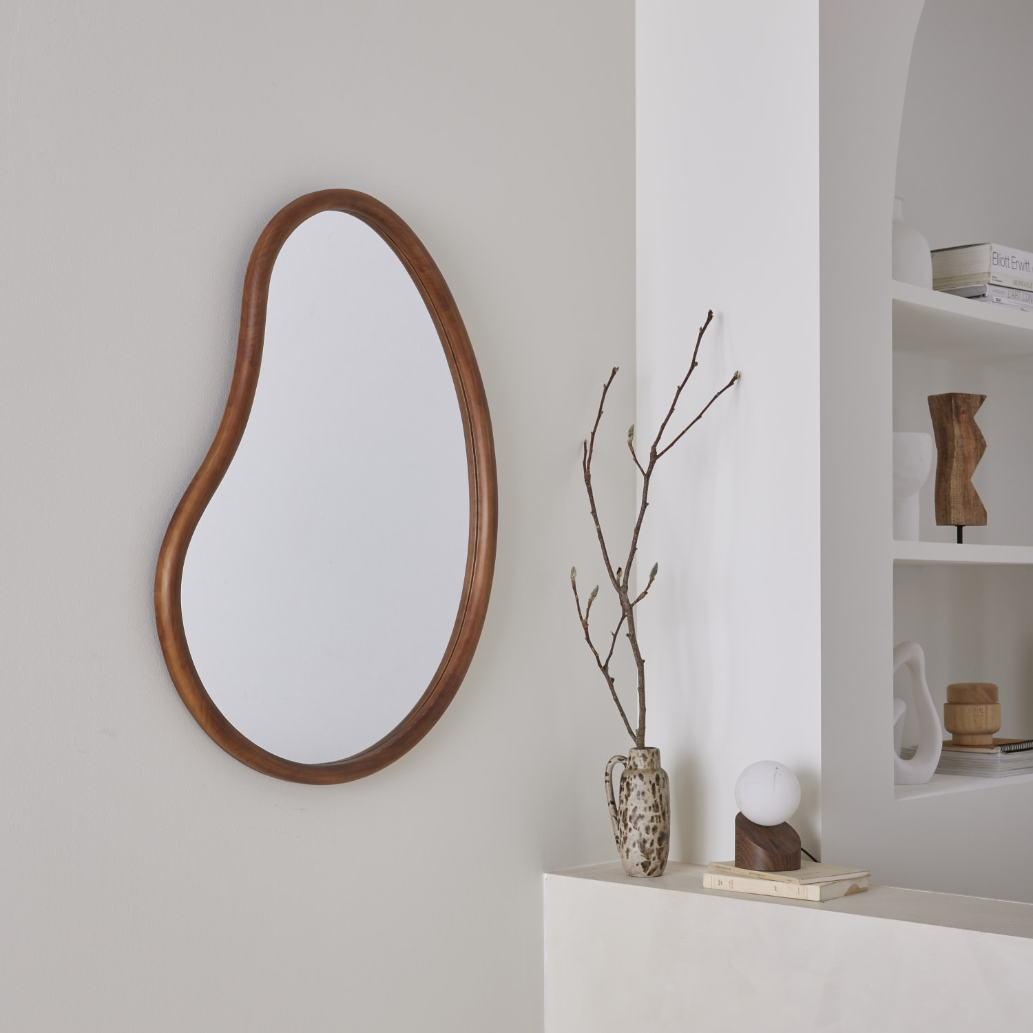 Miroir organique bois de sapin 85cm JACOB