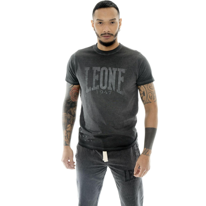 Camiseta de hombre Leone Old Wash de algodón lavado
