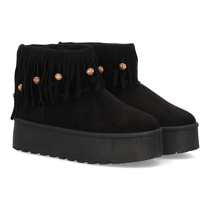 Botín australiano mujer con flecos y plataforma