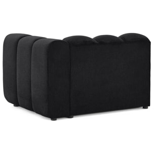 Debbie - module d'assise droit en tissu texturé - Noir
