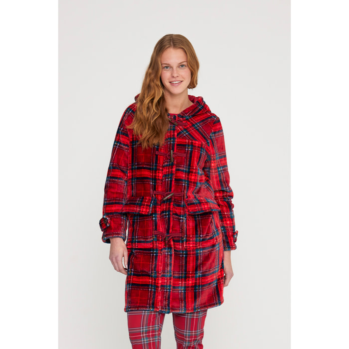 Vestaglia donna monty in coral con alamari Noidinotte