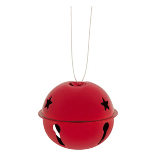 Lot de 5 sujets grelots métal D.5cm rouge