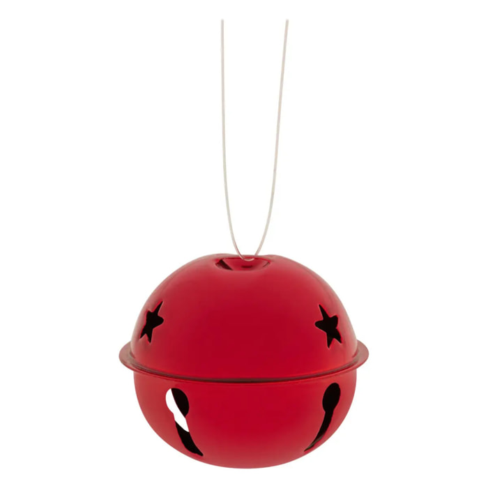 Lot de 5 sujets grelots métal D.5cm rouge