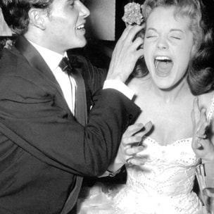 Tableau noir et blanc photo de Romy Schneider Toile imprimée